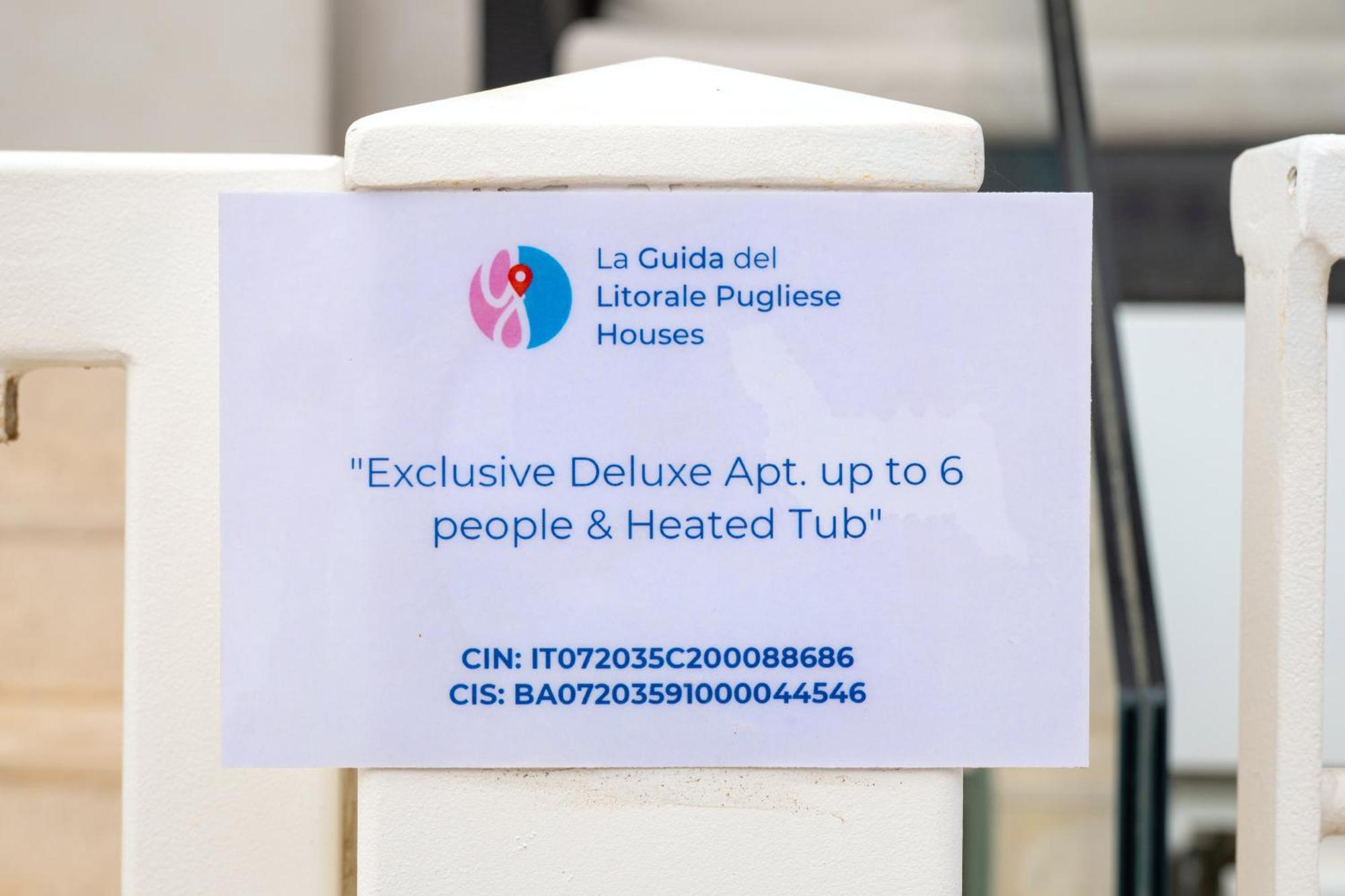 Exclusive Deluxe Apt Up To 6 People & Heated Tub 滨海波利尼亚诺 外观 照片